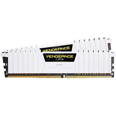 Corsair - Vengeance LPX 16GB (2 x 8GB) 288-Pin PC RAM DDR4 3200 (PC4 25600) Desktop Memory Model CMK16GX4M2E3200C16W - White Corsair - Vengeance LPX 16GB (2 x 8GB) 288-Pin PC RAM DDR4 3200 (PC4 25600) Desktop Memory Model CMK16GX4M2E3200C16W - White