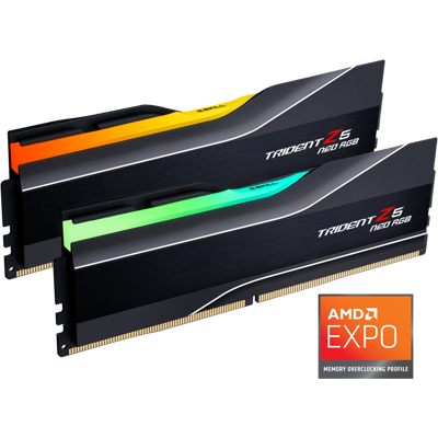 G.SKILL - Trident Z5 Neo RGB 64GB DDR5 6000MHz RAM (2x32GB) - Black G.SKILL - Trident Z5 Neo RGB 64GB DDR5 6000MHz RAM (2x32GB) - Black