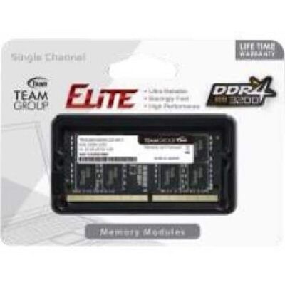 Team Group - Team ELITE 8GB DDR4 SDRAM Memory Module - For Notebook - 8 GB - DDR4-3200/PC4-25600 DDR4 SDRAM - 3200 MHz - CL22 - 1.20 - Unknown Team Group - Team ELITE 8GB DDR4 SDRAM Memory Module - For Notebook - 8 GB - DDR4-3200/PC4-25600 DDR4 SDRAM - 3200 MHz - CL22 - 1.20 - Unknown