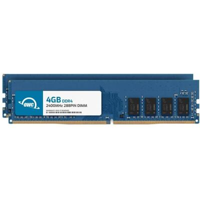 OWC - 8GB (2x4GB) Replacement for Crucial CT2K4G4DFS824A - DDR4 2400MHz PC4-19200 CL17 1Rx8 288-pin 1.2V Non-ECC DIMM - Black Chips OWC - 8GB (2x4GB) Replacement for Crucial CT2K4G4DFS824A - DDR4 2400MHz PC4-19200 CL17 1Rx8 288-pin 1.2V Non-ECC DIMM - Black Chips