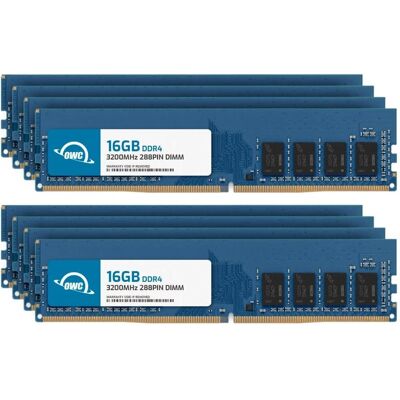 OWC - 128GB (8x16GB) DDR4 3200MHz PC4-25600 CL22 1RX8 Non-ECC UDIMM 1.2V 288-pin Desktop Memory RAM Upgrade for PC - Black Chips OWC - 128GB (8x16GB) DDR4 3200MHz PC4-25600 CL22 1RX8 Non-ECC UDIMM 1.2V 288-pin Desktop Memory RAM Upgrade for PC - Black Chips