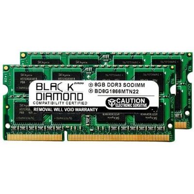 Black Diamond - memory 16gb (2 x 8gb) 204-pin ddr3 so-dimm ddr3 1866 (pc3 14900) n Black Diamond - memory 16gb (2 x 8gb) 204-pin ddr3 so-dimm ddr3 1866 (pc3 14900) n
