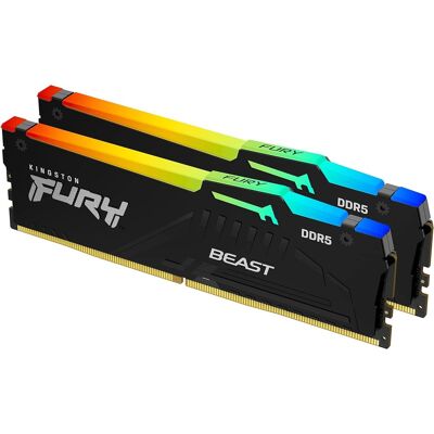Kingston - Fury Beast RGB 32GB (2x16GB) 5600MT/s DDR5 CL36 Desktop Memory Kingston - Fury Beast RGB 32GB (2x16GB) 5600MT/s DDR5 CL36 Desktop Memory