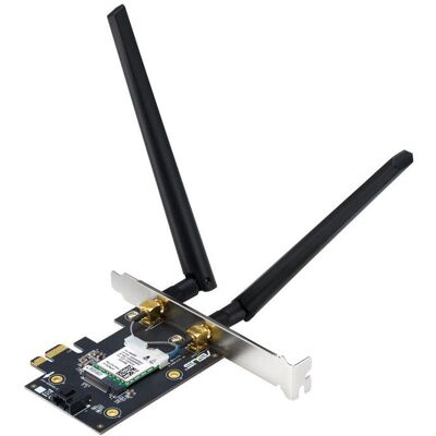 Asus - BE6500 Tri-Band PCIe WiFi 7, BT 5.4, WPA3, OFDMA/MU-MIMO, MLO - Black Asus - BE6500 Tri-Band PCIe WiFi 7, BT 5.4, WPA3, OFDMA/MU-MIMO, MLO - Black