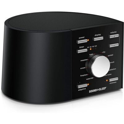 ASTI - Sound + Sleep Noise Machine - Non-Looping Environmental/Nature Sounds for Sleep - With Sleep Timer & Headphone Jack - Black ASTI - Sound + Sleep Noise Machine - Non-Looping Environmental/Nature Sounds for Sleep - With Sleep Timer & Headphone Jack - Black