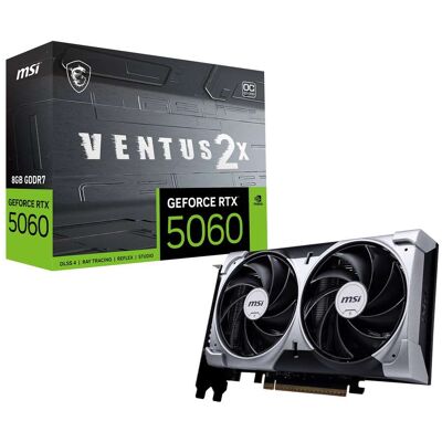 MSI - NVIDIA GeForce RTX 5060 8G VENTUS 2X OC 8GB GDDR7 PCI Express Gen 5 Graphics Card - Black MSI - NVIDIA GeForce RTX 5060 8G VENTUS 2X OC 8GB GDDR7 PCI Express Gen 5 Graphics Card - Black