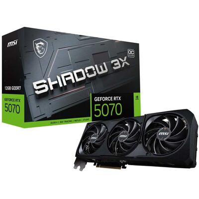 MSI - NVIDIA GeForce RTX 5070 12G SHADOW 3X OC 12GB GDDR7 PCI Express Gen 5 Graphics Card - Black MSI - NVIDIA GeForce RTX 5070 12G SHADOW 3X OC 12GB GDDR7 PCI Express Gen 5 Graphics Card - Black