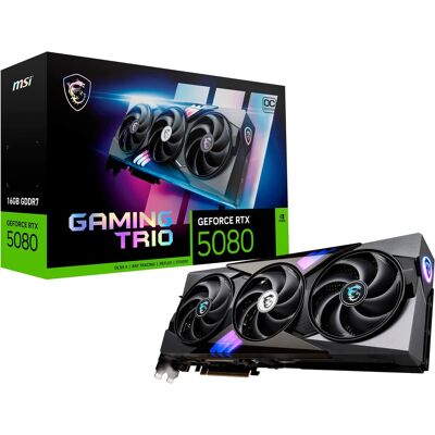 MSI - NVIDIA GeForce RTX 5080 16G GAMING TRIO OC 16GB GDDR7 PCI Express Gen 5 Graphics Card - Black MSI - NVIDIA GeForce RTX 5080 16G GAMING TRIO OC 16GB GDDR7 PCI Express Gen 5 Graphics Card - Black