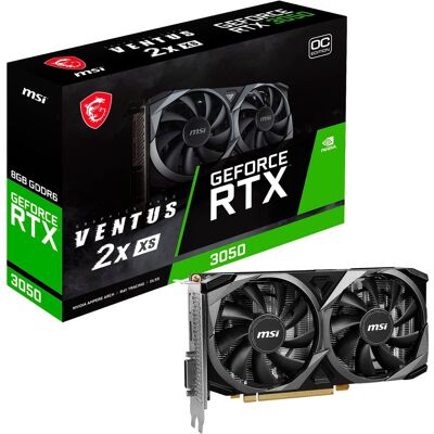 MSI - NVIDIA RTX 3050 VENTUS 2X XS 8G OC - 8GB GDDR6 - PCI Express 4.0 - Graphics Card - Black MSI - NVIDIA RTX 3050 VENTUS 2X XS 8G OC - 8GB GDDR6 - PCI Express 4.0 - Graphics Card - Black