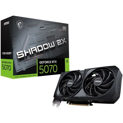 MSI - NVIDIA GeForce RTX 5070 12G SHADOW 2X OC 12GB GDDR7 PCI Express Gen 5 Graphics Card - Black MSI - NVIDIA GeForce RTX 5070 12G SHADOW 2X OC 12GB GDDR7 PCI Express Gen 5 Graphics Card - Black