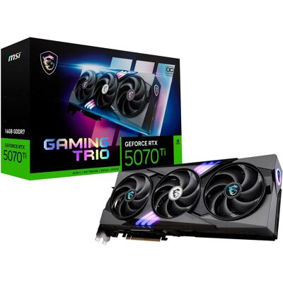 MSI - NVIDIA GeForce RTX 5070 Ti 16G GAMING TRIO OC 16GB GDDR7 PCI Express Gen 5 Graphics Card - Black MSI - NVIDIA GeForce RTX 5070 Ti 16G GAMING TRIO OC 16GB GDDR7 PCI Express Gen 5 Graphics Card - Black