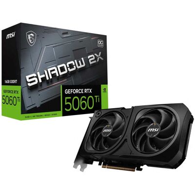 MSI - NVIDIA GeForce RTX 5060 Ti 16G SHADOW 2X OC PLUS 16GB GDDR7 PCI Express Gen 5 Graphics Card - Black MSI - NVIDIA GeForce RTX 5060 Ti 16G SHADOW 2X OC PLUS 16GB GDDR7 PCI Express Gen 5 Graphics Card - Black