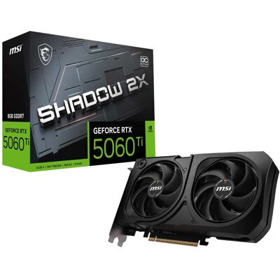 MSI - NVIDIA GeForce RTX 5060 Ti 8G SHADOW 2X OC PLUS 8GB GDDR7 PCI Express Gen 5 Graphics Card - Black MSI - NVIDIA GeForce RTX 5060 Ti 8G SHADOW 2X OC PLUS 8GB GDDR7 PCI Express Gen 5 Graphics Card - Black