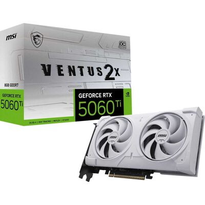 MSI - NVIDIA GeForce RTX 5060 Ti 8GB GDDR7 VENTUS 2X OC PLUS PCI Express 5.0 Graphics Card - White MSI - NVIDIA GeForce RTX 5060 Ti 8GB GDDR7 VENTUS 2X OC PLUS PCI Express 5.0 Graphics Card - White