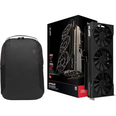 Pine XFX - Swift AMD Radeon RX 9070XT Triple Fan Gaming Edition 16GB GDDR6 5.0 Graphics Card Bundle with Alienware Backpack Pine XFX - Swift AMD Radeon RX 9070XT Triple Fan Gaming Edition 16GB GDDR6 5.0 Graphics Card Bundle with Alienware Backpack