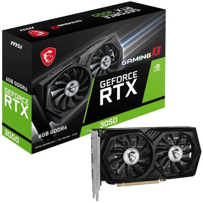 MSI - NVIDIA RTX 3050 GAMING X 6G - 6GB GDDR6 - PCI Express 4.0 - Graphics Card - Black MSI - NVIDIA RTX 3050 GAMING X 6G - 6GB GDDR6 - PCI Express 4.0 - Graphics Card - Black