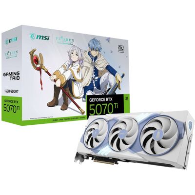 MSI - NVIDIA GeForce RTX 5070 Ti 16G FRIEREN EDITION OC GDDR7 PCI Express Gen 5 Graphics Card - White MSI - NVIDIA GeForce RTX 5070 Ti 16G FRIEREN EDITION OC GDDR7 PCI Express Gen 5 Graphics Card - White
