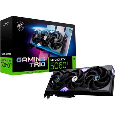 MSI - NVIDIA GeForce GeForce RTX 5060 Ti 16G GAMING TRIO OC 16GB GDDR7 PCI Express Gen 5 Graphics Card - Black MSI - NVIDIA GeForce GeForce RTX 5060 Ti 16G GAMING TRIO OC 16GB GDDR7 PCI Express Gen 5 Graphics Card - Black