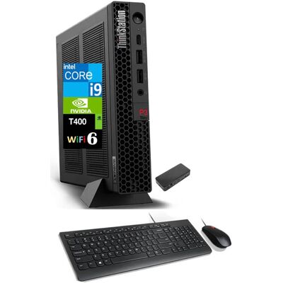 Lenovo - Upgraded - ThinkStation P3 Mini Desktop (Intel i9-14900, 16GB DDR5, 1TB PCIe SSD, NVIDIA T400, Win 11 Pro) w/USB-C Hub - Black Lenovo - Upgraded - ThinkStation P3 Mini Desktop (Intel i9-14900, 16GB DDR5, 1TB PCIe SSD, NVIDIA T400, Win 11 Pro) w/USB-C Hub - Black