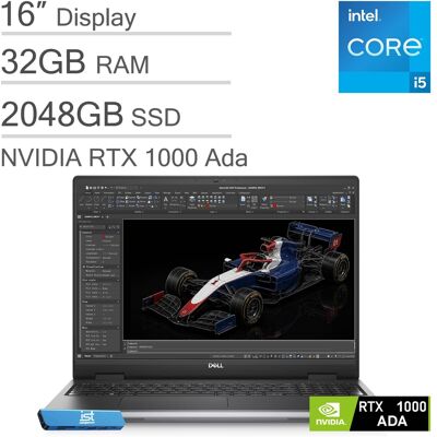 Dell - Upgraded - Precision 7680 16" FHD+ Workstation - Precision 7 - NVIDIA RTX 1000Ada - i5-13600HX - 32GB RAM - 2TB SSD - Win11Pro - Titan Grey Dell - Upgraded - Precision 7680 16" FHD+ Workstation - Precision 7 - NVIDIA RTX 1000Ada - i5-13600HX - 32GB RAM - 2TB SSD - Win11Pro - Titan Grey