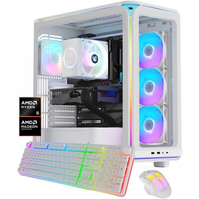 iBUYPOWER - Element Gaming Desktop PC-AMD Ryzen 5 8400F 2024 AMD Radeon RX 6500XT 4GB 16GB DDR5 RGB 1TB NVMe SSD Storage - White iBUYPOWER - Element Gaming Desktop PC-AMD Ryzen 5 8400F 2024 AMD Radeon RX 6500XT 4GB 16GB DDR5 RGB 1TB NVMe SSD Storage - White