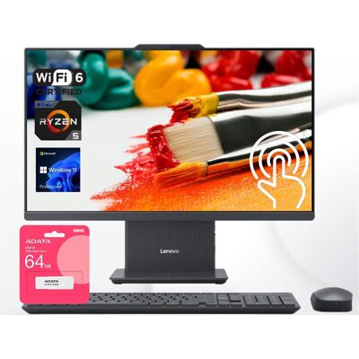 Lenovo - Upgraded - IdeaCentre 27" Touchscreen All-in-One - Wireless Charging Base - AMD Ryzen 5 - 16GB RAM - 1TB SSD - Adata 64GB USB Drive - Gray Lenovo - Upgraded - IdeaCentre 27" Touchscreen All-in-One - Wireless Charging Base - AMD Ryzen 5 - 16GB RAM - 1TB SSD - Adata 64GB USB Drive - Gray