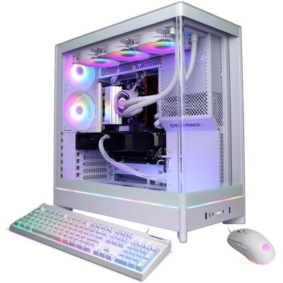 CyberPowerPC - Gaming Desktop - Intel Core Ultra 7 270K Plus 2026 - NVIDIA GeForce RTX 5060 Ti 8GB - 16GB DDR5 Memory - 1TB SSD Storage - White CyberPowerPC - Gaming Desktop - Intel Core Ultra 7 270K Plus 2026 - NVIDIA GeForce RTX 5060 Ti 8GB - 16GB DDR5 Memory - 1TB SSD Storage - White