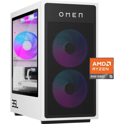 HP OMEN - 35L Gaming Desktop - AMD Ryzen 5 8400F - 16GB DDR5 Memory - NVIDIA GeForce RTX 5060 - 1TB SSD - Panda Metal HP OMEN - 35L Gaming Desktop - AMD Ryzen 5 8400F - 16GB DDR5 Memory - NVIDIA GeForce RTX 5060 - 1TB SSD - Panda Metal