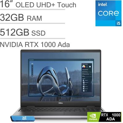 Dell - Precision 7680 16"UHD+ OLED Workstation - Precision 7 - NVIDIA RTX1000Ada - i5-13600HX - 32GB RAM - 512GB SSD - Win11Pro - Gray Dell - Precision 7680 16"UHD+ OLED Workstation - Precision 7 - NVIDIA RTX1000Ada - i5-13600HX - 32GB RAM - 512GB SSD - Win11Pro - Gray