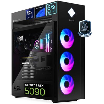 HP OMEN - Upgraded - Omen 45L Gaming Desktop - Intel Core Ultra 9 285K - NVIDIA GeForce RTX 5090 - 32GB RAM - 1TB PCIe M.2 SSD - Black HP OMEN - Upgraded - Omen 45L Gaming Desktop - Intel Core Ultra 9 285K - NVIDIA GeForce RTX 5090 - 32GB RAM - 1TB PCIe M.2 SSD - Black