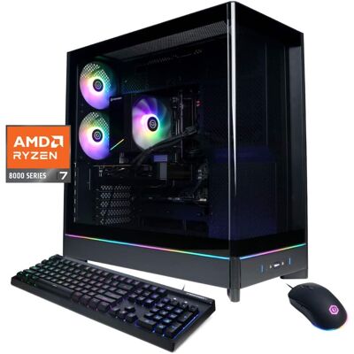 CyberPowerPC - Gaming Desktop - AMD Ryzen 7 8700F 2024 - NVIDIA GeForce RTX 5060 8GB - 16GB DDR5 Memory - 1TB SSD Storage - Black CyberPowerPC - Gaming Desktop - AMD Ryzen 7 8700F 2024 - NVIDIA GeForce RTX 5060 8GB - 16GB DDR5 Memory - 1TB SSD Storage - Black