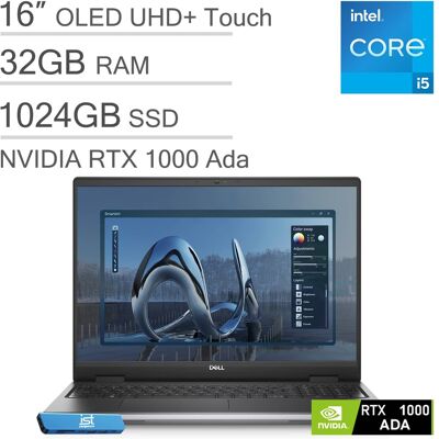 Dell - Upgraded - Precision 7680 16"UHD+ OLED Workstation - Precision 7 - NVIDIA RTX1000Ada - i5-13600HX - 32GB RAM - 1TB SSD - Win11Pro - Gray Dell - Upgraded - Precision 7680 16"UHD+ OLED Workstation - Precision 7 - NVIDIA RTX1000Ada - i5-13600HX - 32GB RAM - 1TB SSD - Win11Pro - Gray