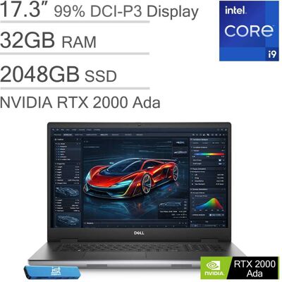 Dell - Upgraded - Precision 7780 17.3 FHD Workstation - Precision 7 - NVIDIA RTX 2000Ada - i9-13950HX - 32GB RAM - 2TB SSD - Win11Pro - Gray Dell - Upgraded - Precision 7780 17.3 FHD Workstation - Precision 7 - NVIDIA RTX 2000Ada - i9-13950HX - 32GB RAM - 2TB SSD - Win11Pro - Gray