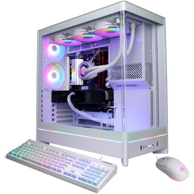 CyberPowerPC - Gaming Desktop - AMD Ryzen 7 9850X3D 2026 - NVIDIA GeForce RTX 5070 12GB - 32GB DDR5 Memory - 1TB SSD Storage - White CyberPowerPC - Gaming Desktop - AMD Ryzen 7 9850X3D 2026 - NVIDIA GeForce RTX 5070 12GB - 32GB DDR5 Memory - 1TB SSD Storage - White