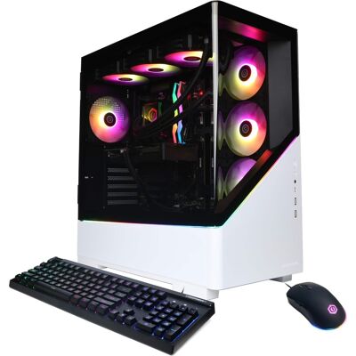 CyberPowerPC - Gaming Desktop - AMD Ryzen 7 9800X3D - AMD Radeon RX 9070 XT 16GB - 32GB DDR5 - 2TB PCIe 4.0 SSD - White CyberPowerPC - Gaming Desktop - AMD Ryzen 7 9800X3D - AMD Radeon RX 9070 XT 16GB - 32GB DDR5 - 2TB PCIe 4.0 SSD - White