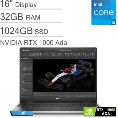 Dell - Upgraded - Precision 7680 16" FHD+ Workstation - Precision 7 - NVIDIA RTX 1000Ada - i5-13600HX - 32GB RAM - 1TB SSD - Win11Pro - Titan Grey Dell - Upgraded - Precision 7680 16" FHD+ Workstation - Precision 7 - NVIDIA RTX 1000Ada - i5-13600HX - 32GB RAM - 1TB SSD - Win11Pro - Titan Grey