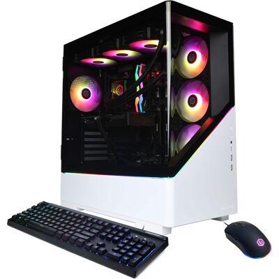 CyberPowerPC - Gaming Desktop - AMD Ryzen 9 9900X3D - NVIDIA GeForce RTX 5080 16GB - 32GB DDR5 - 2TB PCIe 4.0 SSD - White CyberPowerPC - Gaming Desktop - AMD Ryzen 9 9900X3D - NVIDIA GeForce RTX 5080 16GB - 32GB DDR5 - 2TB PCIe 4.0 SSD - White