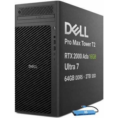 Dell - Upgraded - Pro Max Tower T2 FCT2250 Workstation Desktop - NVIDIA RTX 2000 Ada 16GB - Intel Ultra 7 265 - 64GB RAM - 2TB SSD Dell - Upgraded - Pro Max Tower T2 FCT2250 Workstation Desktop - NVIDIA RTX 2000 Ada 16GB - Intel Ultra 7 265 - 64GB RAM - 2TB SSD