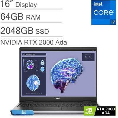 Dell - Upgraded - Precision 7680 Workstation - 16" FHD+ - Precision 7 - NVIDIA RTX 2000Ada - i7-13850HX - 64GB RAM - 2TB SSD - Win11Pro - Aluminum Titan Grey Dell - Upgraded - Precision 7680 Workstation - 16" FHD+ - Precision 7 - NVIDIA RTX 2000Ada - i7-13850HX - 64GB RAM - 2TB SSD - Win11Pro - Aluminum Titan Grey