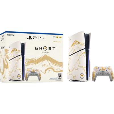 Sony PlayStation 5 Slim Console – Ghost of Yōtei Gold Limited Edition Bundle Sony PlayStation 5 Slim Console – Ghost of Yōtei Gold Limited Edition Bundle