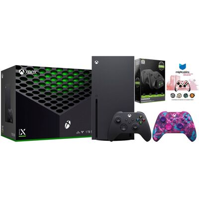 Microsoft Xbox Series X 1TB Disc Console with Extra Controller, Charge Dock and MightySkins Code Bundle Microsoft Xbox Series X 1TB Disc Console with Extra Controller, Charge Dock and MightySkins Code Bundle