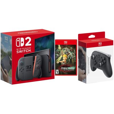 Nintendo Switch 2 Console with Hyrule Warriors Age of Imprisonment and Pro Controller Bundle Nintendo Switch 2 Console with Hyrule Warriors Age of Imprisonment and Pro Controller Bundle