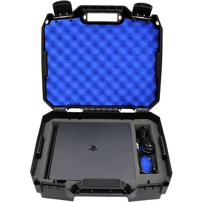 CASEMATIX - Hard Travel Case Compatible with PS4 Slim Console – Fits PlayStation 4 Slim 1TB, Controllers, Games & Cables - Black CASEMATIX - Hard Travel Case Compatible with PS4 Slim Console – Fits PlayStation 4 Slim 1TB, Controllers, Games & Cables - Black