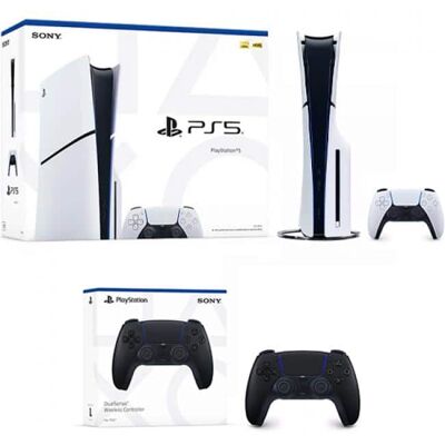 Sony PlayStation 5 Slim Console + PlayStation 5 DualSense Wireless Controller Midnight Black - Includes PS5 Console Sony PlayStation 5 Slim Console + PlayStation 5 DualSense Wireless Controller Midnight Black - Includes PS5 Console