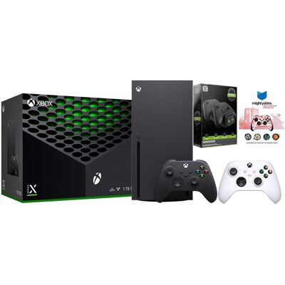 Microsoft Xbox Series X 1TB Disc Console with Extra Controller, Charge Dock and MightySkins Code Bundle Microsoft Xbox Series X 1TB Disc Console with Extra Controller, Charge Dock and MightySkins Code Bundle