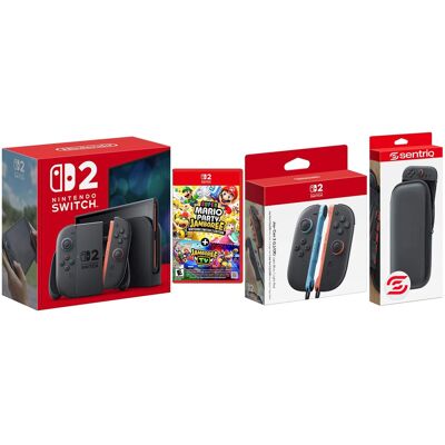 Nintendo Switch 2 Console with Super Mario Party Jamboree, Extra Joy-Cons and Protective Case Bundle Nintendo Switch 2 Console with Super Mario Party Jamboree, Extra Joy-Cons and Protective Case Bundle