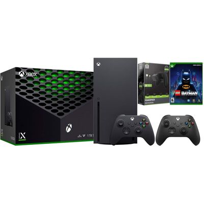 Microsoft Xbox Series X 1TB Disc Console with LEGO Batman, Extra Controller and Battery Pack Bundle Microsoft Xbox Series X 1TB Disc Console with LEGO Batman, Extra Controller and Battery Pack Bundle