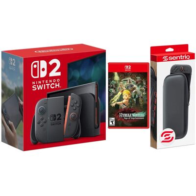 Nintendo Switch 2 Console with Hyrule Warriors Age of Imprisonment and Protective Case Bundle Nintendo Switch 2 Console with Hyrule Warriors Age of Imprisonment and Protective Case Bundle