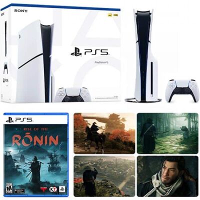 Sony PlayStation 5 Slim Console + Rise of the Ronin PlayStation 5 - Includes PS5 Console & DualSense Controller Sony PlayStation 5 Slim Console + Rise of the Ronin PlayStation 5 - Includes PS5 Console & DualSense Controller