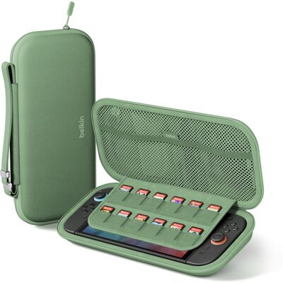 Belkin - Travel Case for Nintendo Switch 2, Protect Against Scratches and Drops, Carrying Protective, Durable, Game Card Storage - Sage Green Belkin - Travel Case for Nintendo Switch 2, Protect Against Scratches and Drops, Carrying Protective, Durable, Game Card Storage - Sage Green